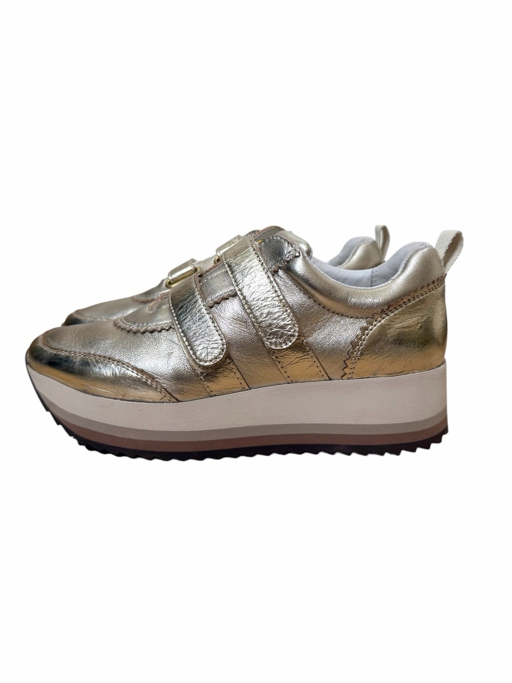 Johnston & Murphy The Gracie Leather Double strap Platform Sneakers. - Picture 4 of 8